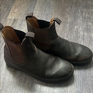 Men's Black and Brown Chelsea Boots